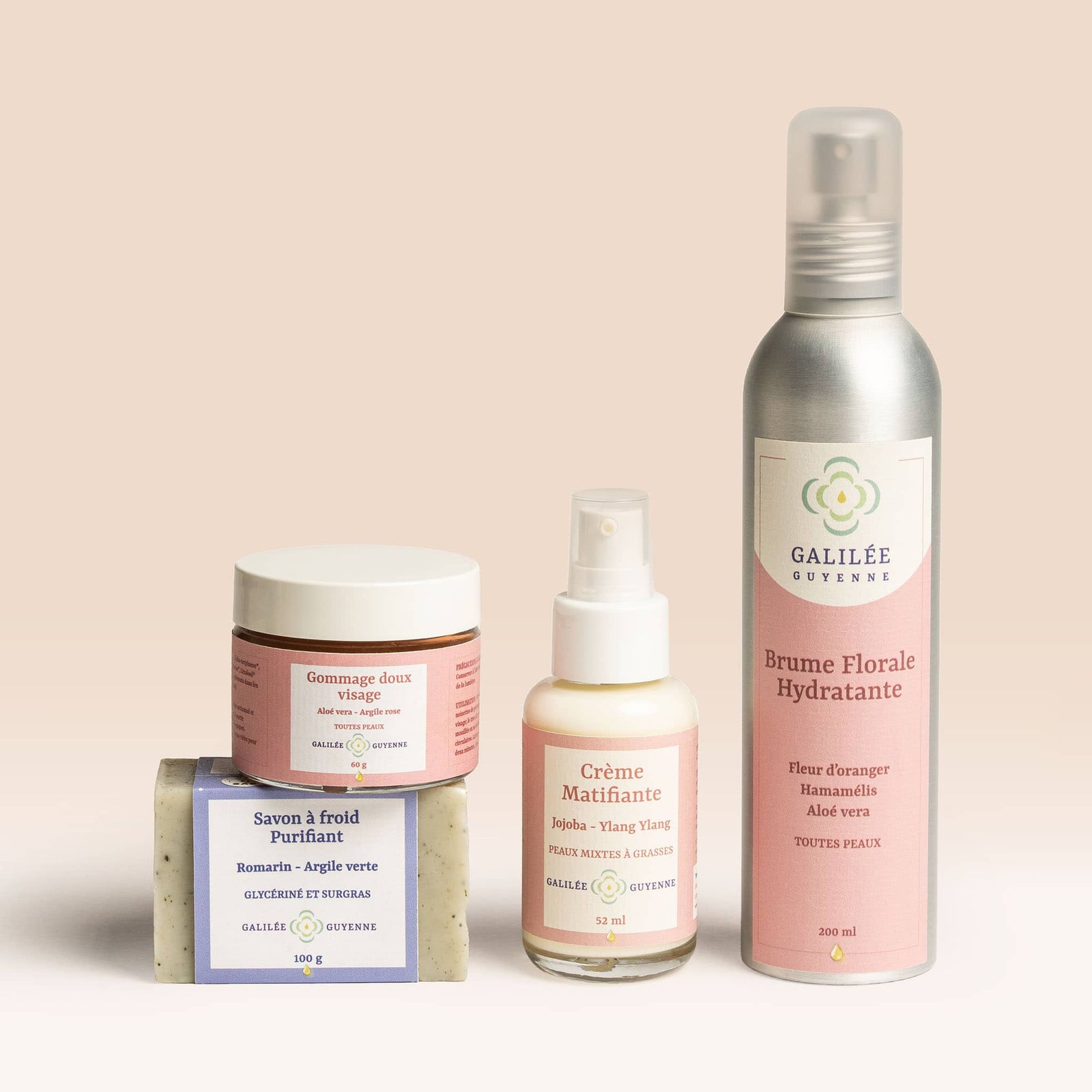 routine pour les peaux grasses, argile et aloe vera, laboratoire de cosmétiques naturels et artisanaux, fabriquée en France