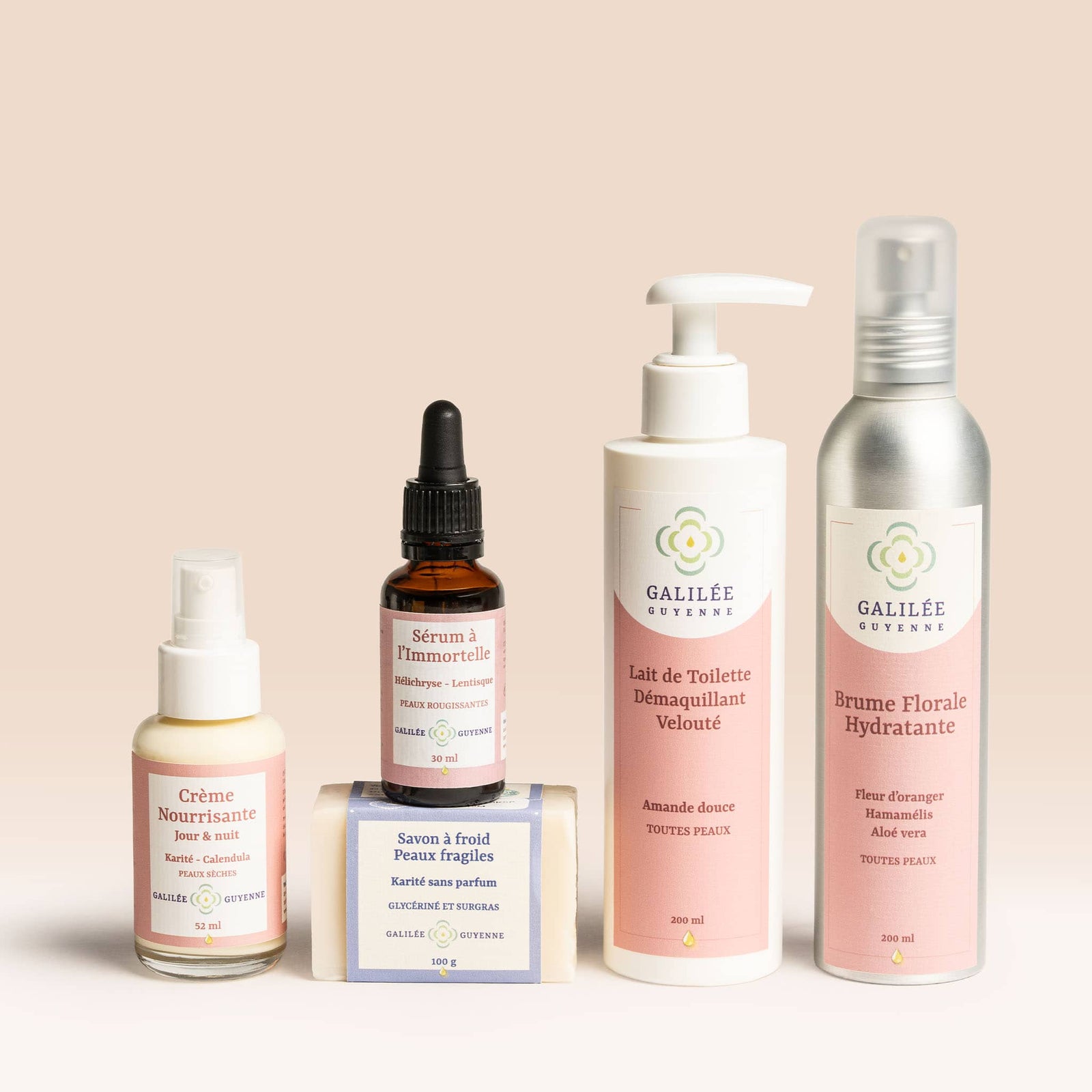 routine pour les peaux sensibles, karité et aloe vera, laboratoire de cosmétiques naturels et artisanaux, fabriquée en France