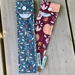 étui brosse à dent à motif artisanal en coton, rouge et bleu, fabrication francaise, atelier NKL, galilee guyenne
