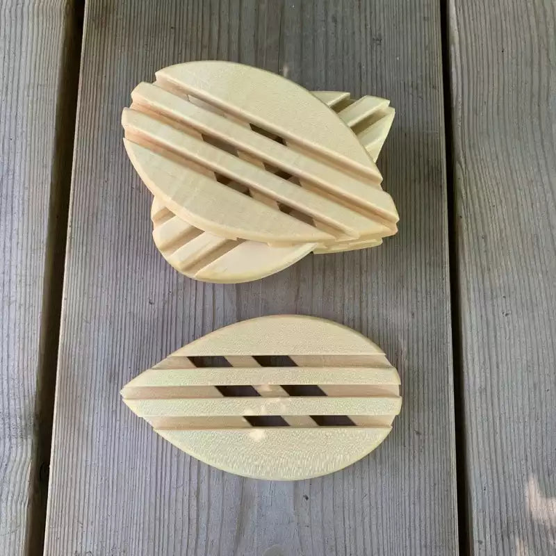 porte-savon artisanal en bois d'érable, fabrication francaise, galilee guyenne